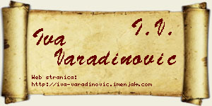 Iva Varadinović vizit kartica